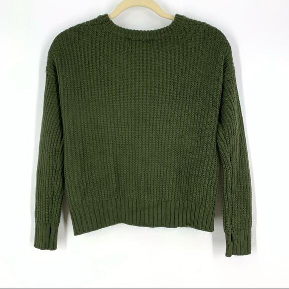 John + Jenn Green Knit Sweater Size XS Long Sleeve - Picture 6 of 6